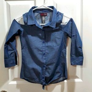 NWOT Girls XL (6X) long sleeve button up